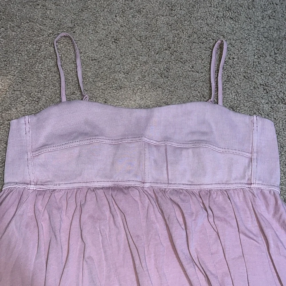 Anthropologie Daily Practice Asymmetrical A-Line Midi Dress Handkerchief Mauve L - Picture 7 of 12